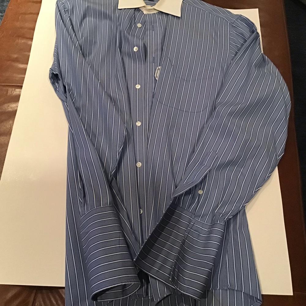 Striped French men’s button down - Picture 2 of 5